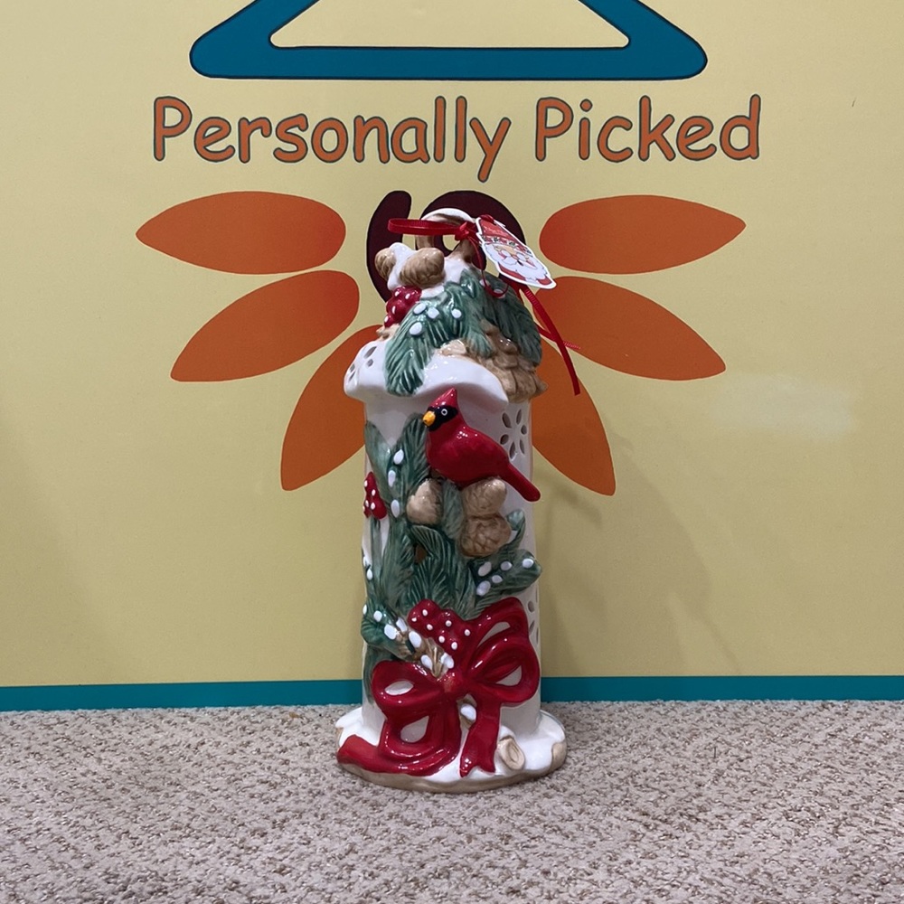 Blue Sky Clayworks “CARDINAL BIRD” Candle House